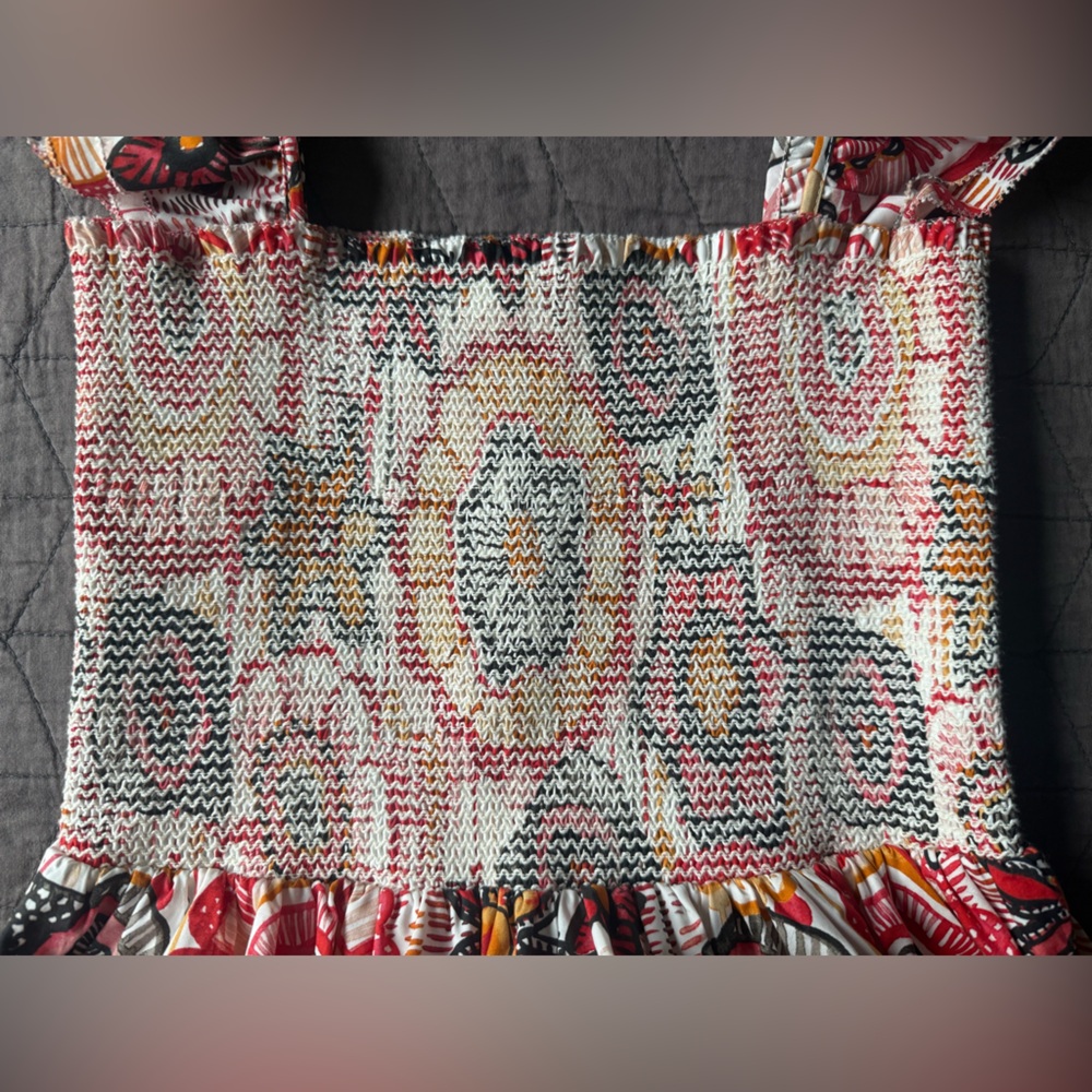 NWT BTB Los Angeles Smocked 100% cotton Flutter Sleeve Maxi Dress Size medium - Picture 11 of 16